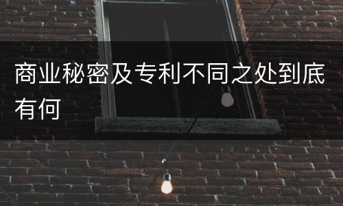 商业秘密及专利不同之处到底有何