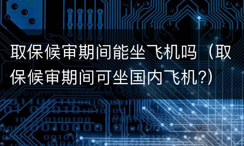 取保候审期间能坐飞机吗（取保候审期间可坐国内飞机?）