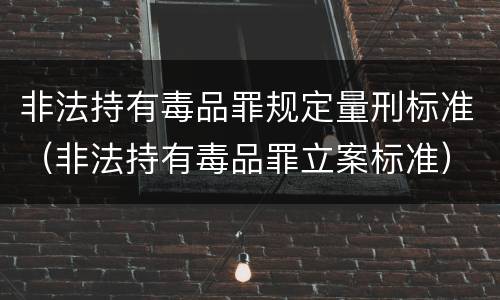非法持有毒品罪规定量刑标准（非法持有毒品罪立案标准）