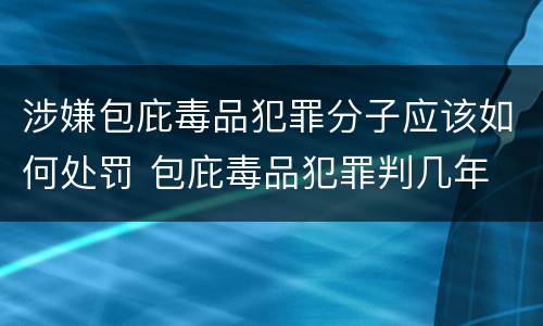 涉嫌包庇毒品犯罪分子应该如何处罚 包庇毒品犯罪判几年