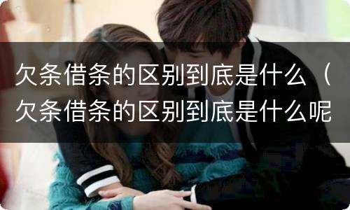 欠条借条的区别到底是什么（欠条借条的区别到底是什么呢）
