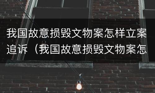 我国故意损毁文物案怎样立案追诉（我国故意损毁文物案怎样立案追诉的）