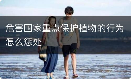 危害国家重点保护植物的行为怎么惩处