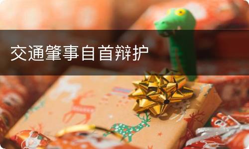 交通肇事自首辩护