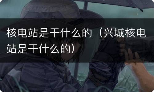 核电站是干什么的（兴城核电站是干什么的）