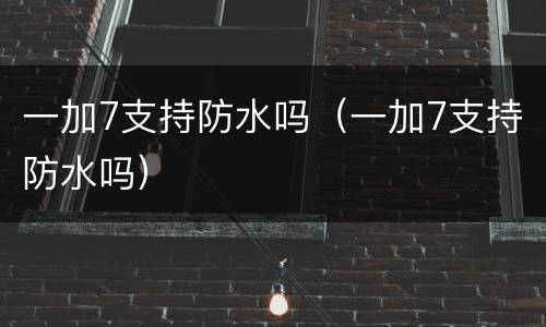 一加7支持防水吗（一加7支持防水吗）
