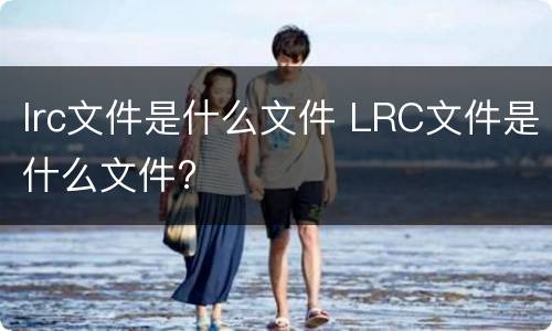 lrc文件是什么文件 LRC文件是什么文件?