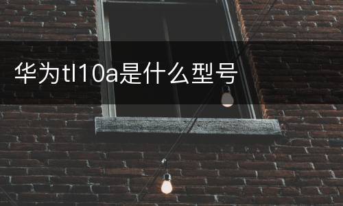 华为tl10a是什么型号