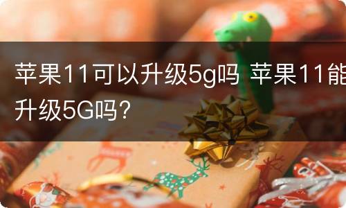苹果11可以升级5g吗 苹果11能升级5G吗?