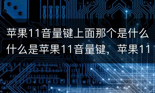 苹果11音量键上面那个是什么什么是苹果11音量键，苹果11音量键上面的键