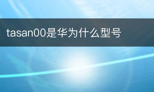 tasan00是华为什么型号
