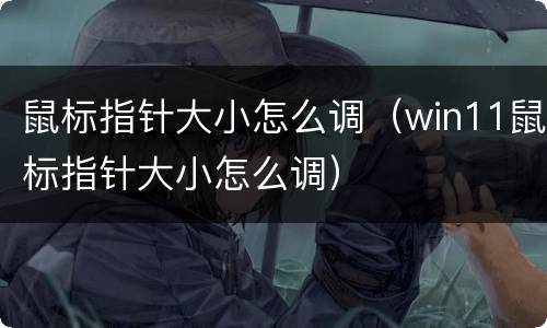 鼠标指针大小怎么调（win11鼠标指针大小怎么调）