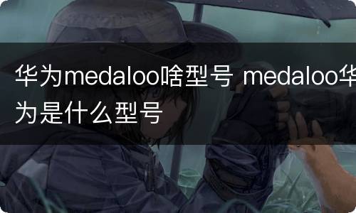 华为medaloo啥型号 medaloo华为是什么型号