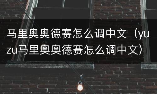 马里奥奥德赛怎么调中文（yuzu马里奥奥德赛怎么调中文）