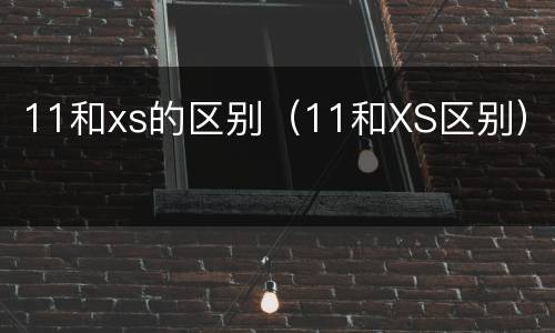 11和xs的区别（11和XS区别）