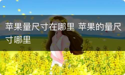 苹果量尺寸在哪里 苹果的量尺寸哪里