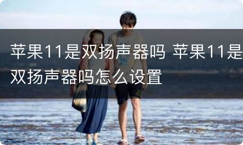 苹果11是双扬声器吗 苹果11是双扬声器吗怎么设置
