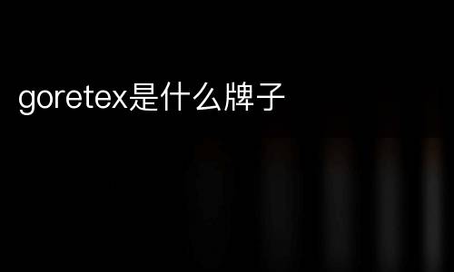 goretex是什么牌子