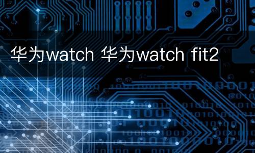 华为watch 华为watch fit2
