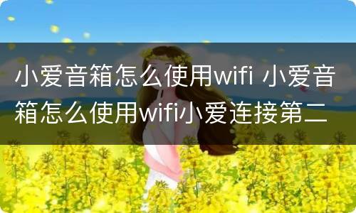 小爱音箱怎么使用wifi 小爱音箱怎么使用wifi小爱连接第二代