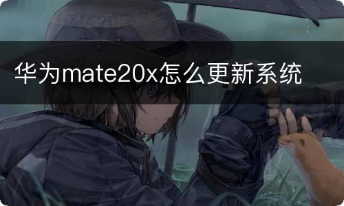 华为mate20x怎么更新系统