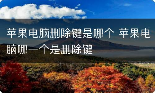 苹果电脑删除键是哪个 苹果电脑哪一个是删除键