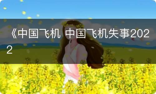 《中国飞机 中国飞机失事2022