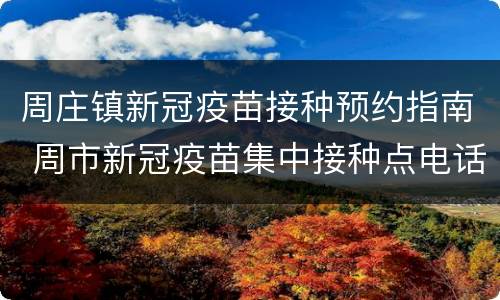 周庄镇新冠疫苗接种预约指南 周市新冠疫苗集中接种点电话