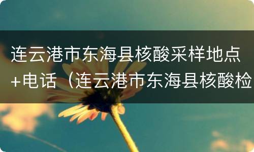连云港市东海县核酸采样地点+电话（连云港市东海县核酸检测点）