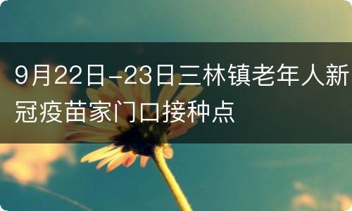 9月22日-23日三林镇老年人新冠疫苗家门口接种点