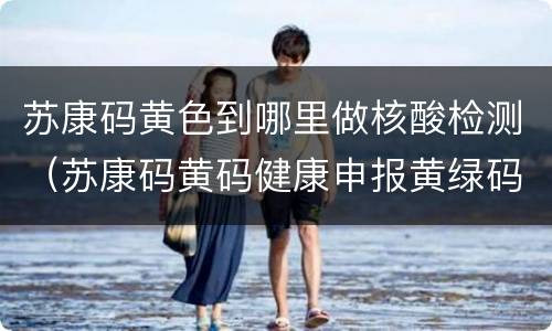 苏康码黄色到哪里做核酸检测（苏康码黄码健康申报黄绿码）