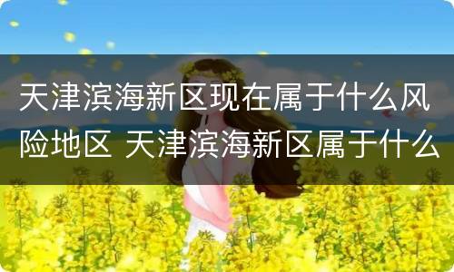 天津滨海新区现在属于什么风险地区 天津滨海新区属于什么风险地区天