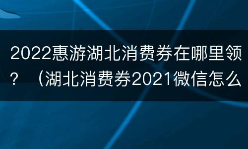 2022惠游湖北消费券在哪里领？（湖北消费券2021微信怎么领）