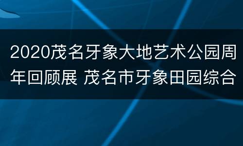 2020茂名牙象大地艺术公园周年回顾展 茂名市牙象田园综合体大地公园