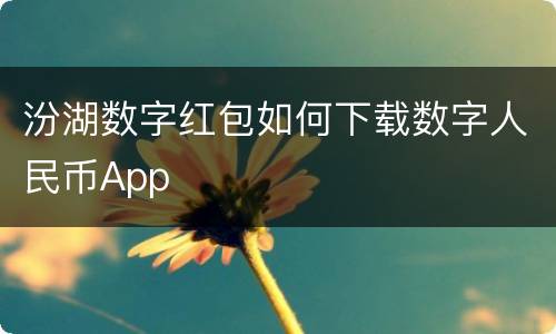 汾湖数字红包如何下载数字人民币App