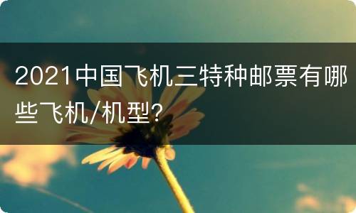 2021中国飞机三特种邮票有哪些飞机/机型？