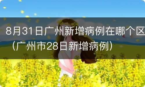 8月31日广州新增病例在哪个区（广州市28日新增病例）