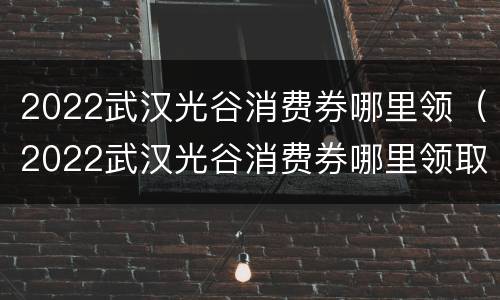 2022武汉光谷消费券哪里领（2022武汉光谷消费券哪里领取）