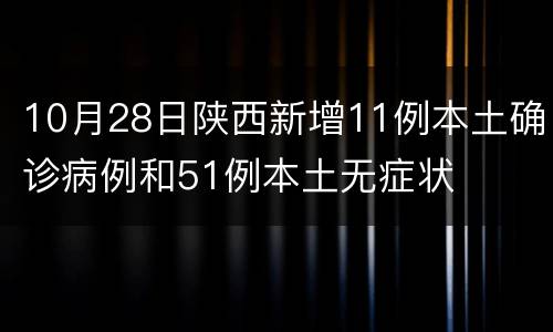 10月28日陕西新增11例本土确诊病例和51例本土无症状