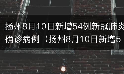 扬州8月10日新增54例新冠肺炎确诊病例（扬州8月10日新增54例新冠肺炎确诊病例多少）