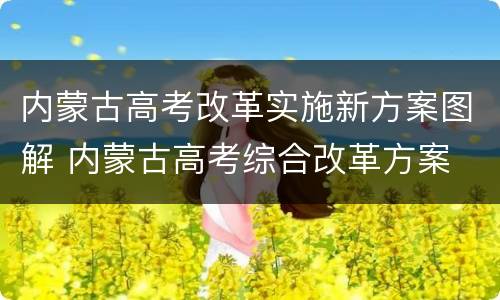 内蒙古高考改革实施新方案图解 内蒙古高考综合改革方案