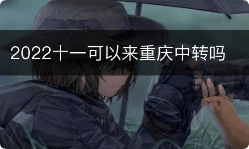2022十一可以来重庆中转吗