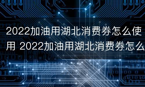 2022加油用湖北消费券怎么使用 2022加油用湖北消费券怎么使用呢