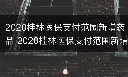 2020桂林医保支付范围新增药品 2020桂林医保支付范围新增药品有哪些