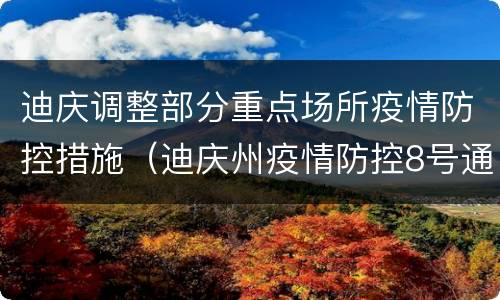 迪庆调整部分重点场所疫情防控措施（迪庆州疫情防控8号通告）