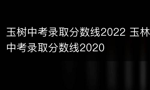 玉树中考录取分数线2022 玉林中考录取分数线2020