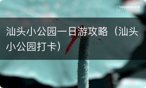 汕头小公园一日游攻略（汕头小公园打卡）