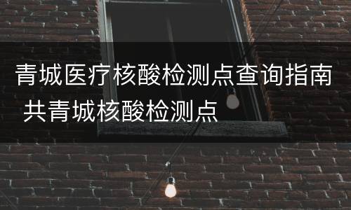 青城医疗核酸检测点查询指南 共青城核酸检测点