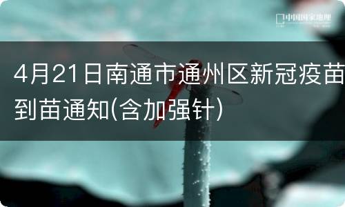 4月21日南通市通州区新冠疫苗到苗通知(含加强针)