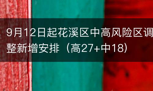 9月12日起花溪区中高风险区调整新增安排（高27+中18）
